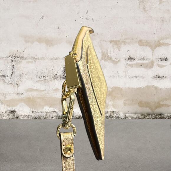 Michael Kors Metallic Rose Gold Leather Wristlet - Picture 3 of 7